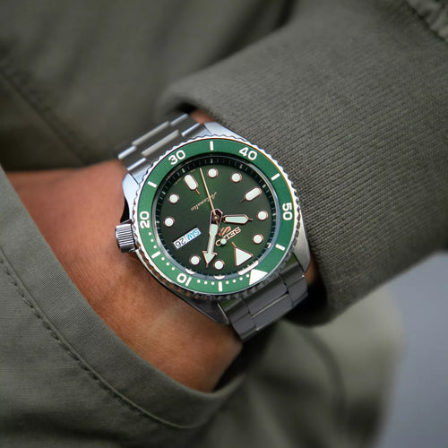 SEIKO 5 SRPD63K1 Automatic Watch for Men - Dark Green Dial-i-Watch-4