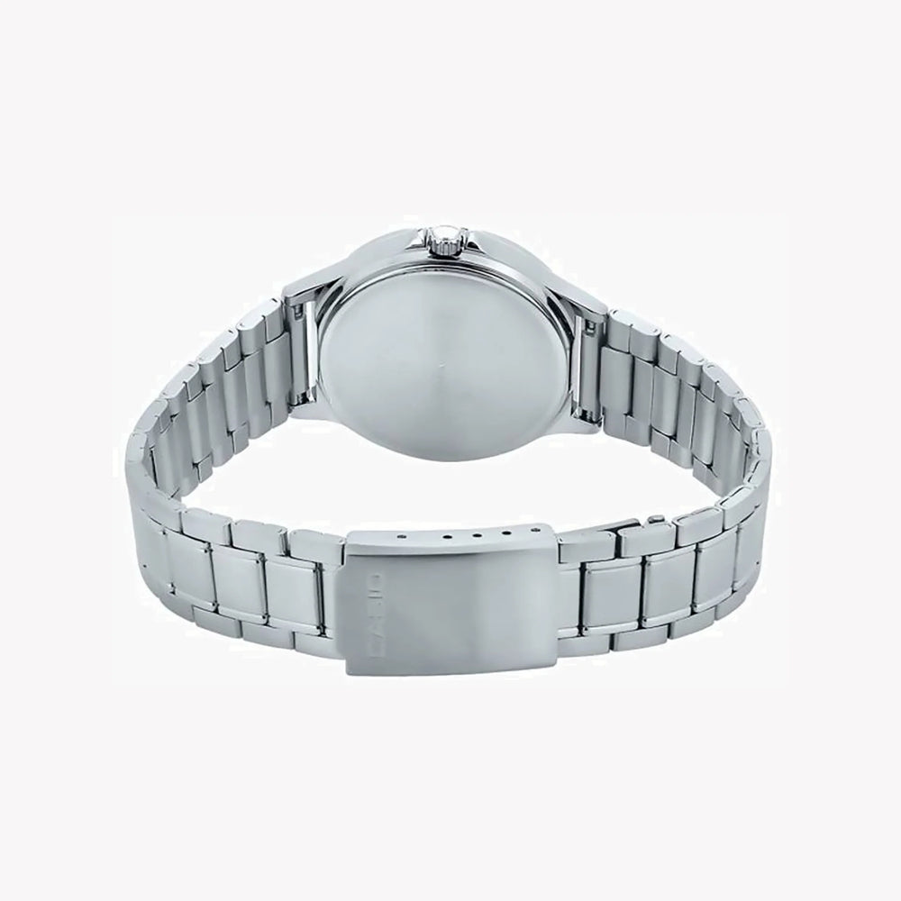 Casio Women's Silver Stainless Steel Watch, Black Dial | Ltp-V300d-1audf by i-watch