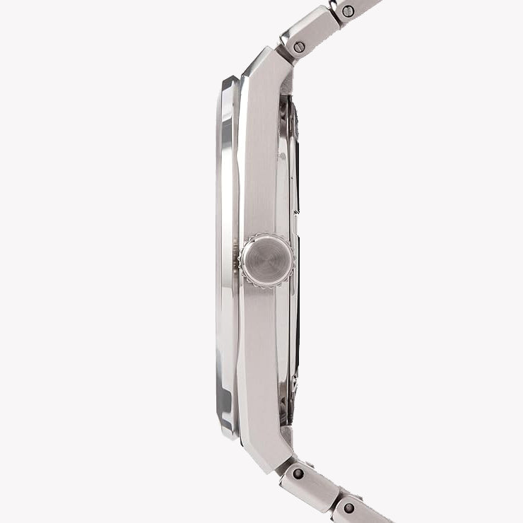 Seiko SUR557P1 Men's Quartz Watch, Silver Steel, Black Dial-i-Watch-2