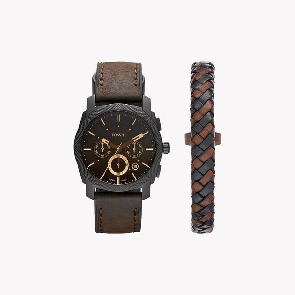 Fossil Men's Stainless Steel Watch, Black Dial | Fs5251set by i-watch