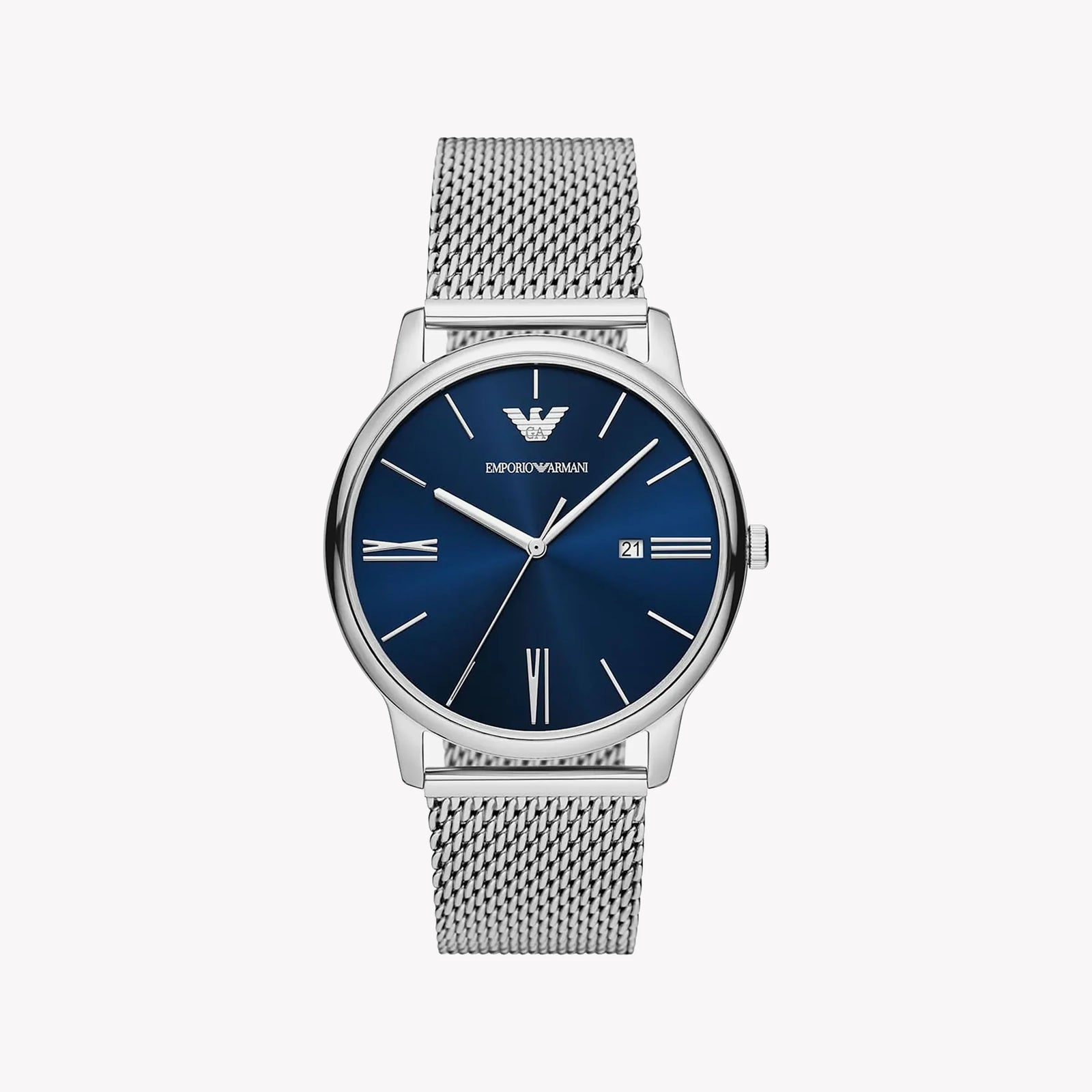 Emporio Armani Men's Silver Stainless Steel, Blue Dial | Ar11571 by i-watch