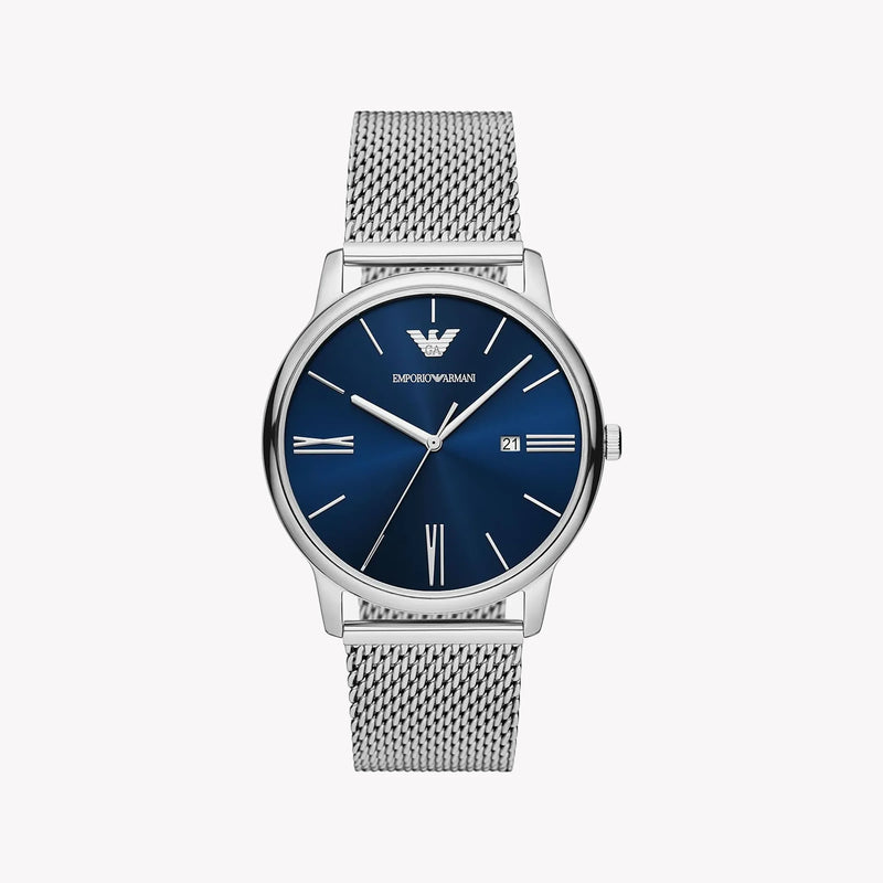 Emporio Armani Men's Silver Stainless Steel, Blue Dial | Ar11571 by i-watch