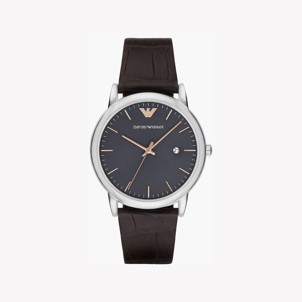 Emporio Armani AR1996 - Sophisticated Men's Watch with Leather Band-i-Watch