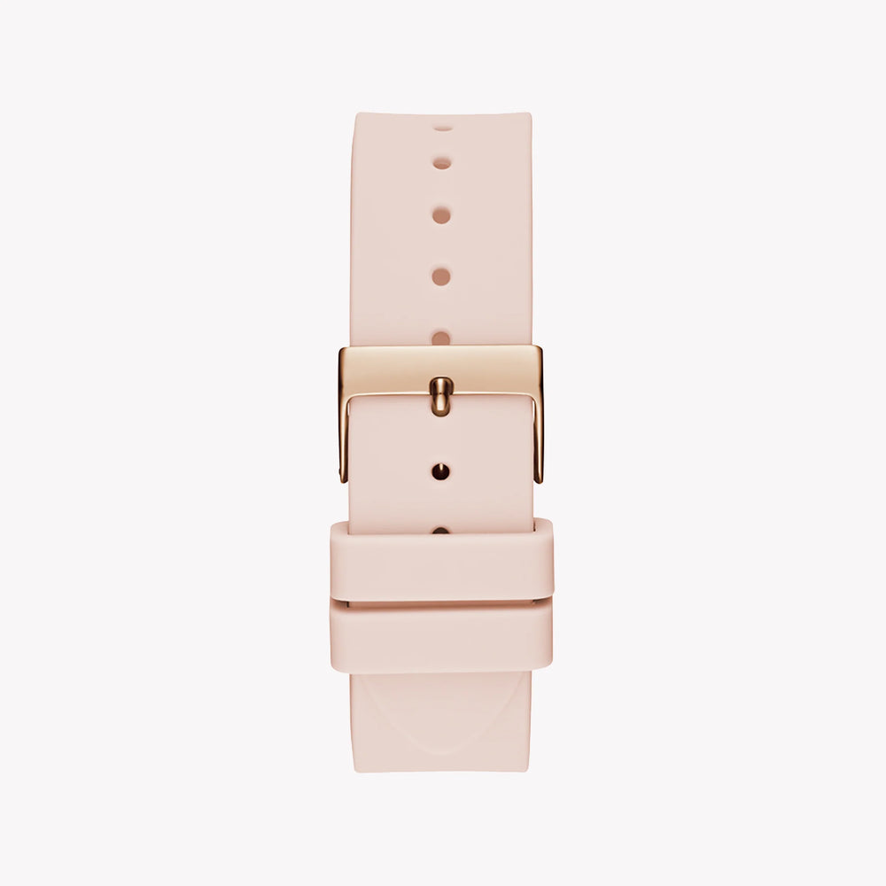Guess Women's Pink Silicone Watch, Rose Gold Case | Gw0430l3 by i-watch