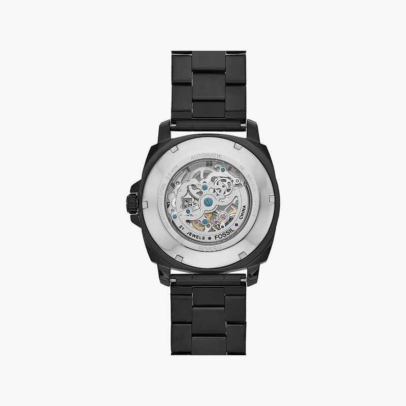 Fossil Men's Black Stainless Steel Watch, Silver Dial | Bq2426 by i-watch