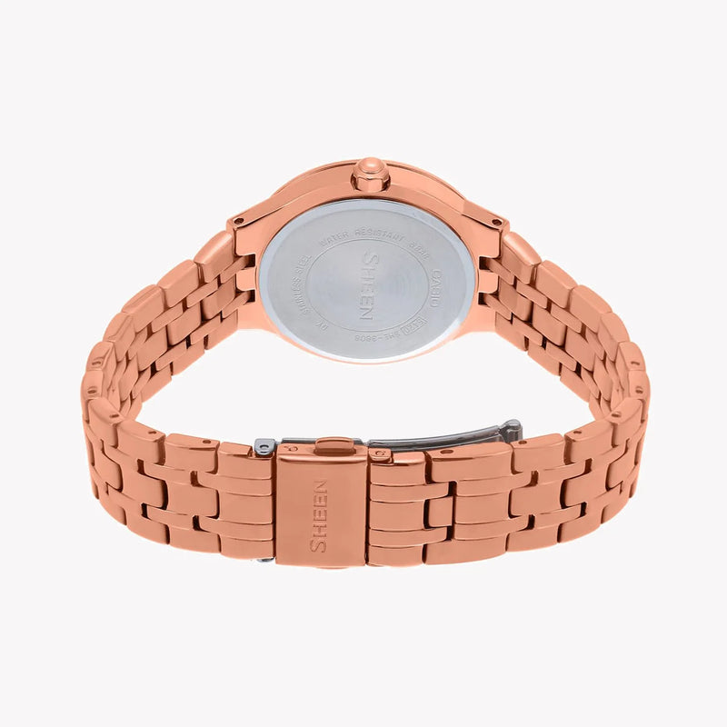 Casio She-4804pg-9audr - Sporty Elegance Timepiece With Rose Gold & Swarovski Accents by i-watch