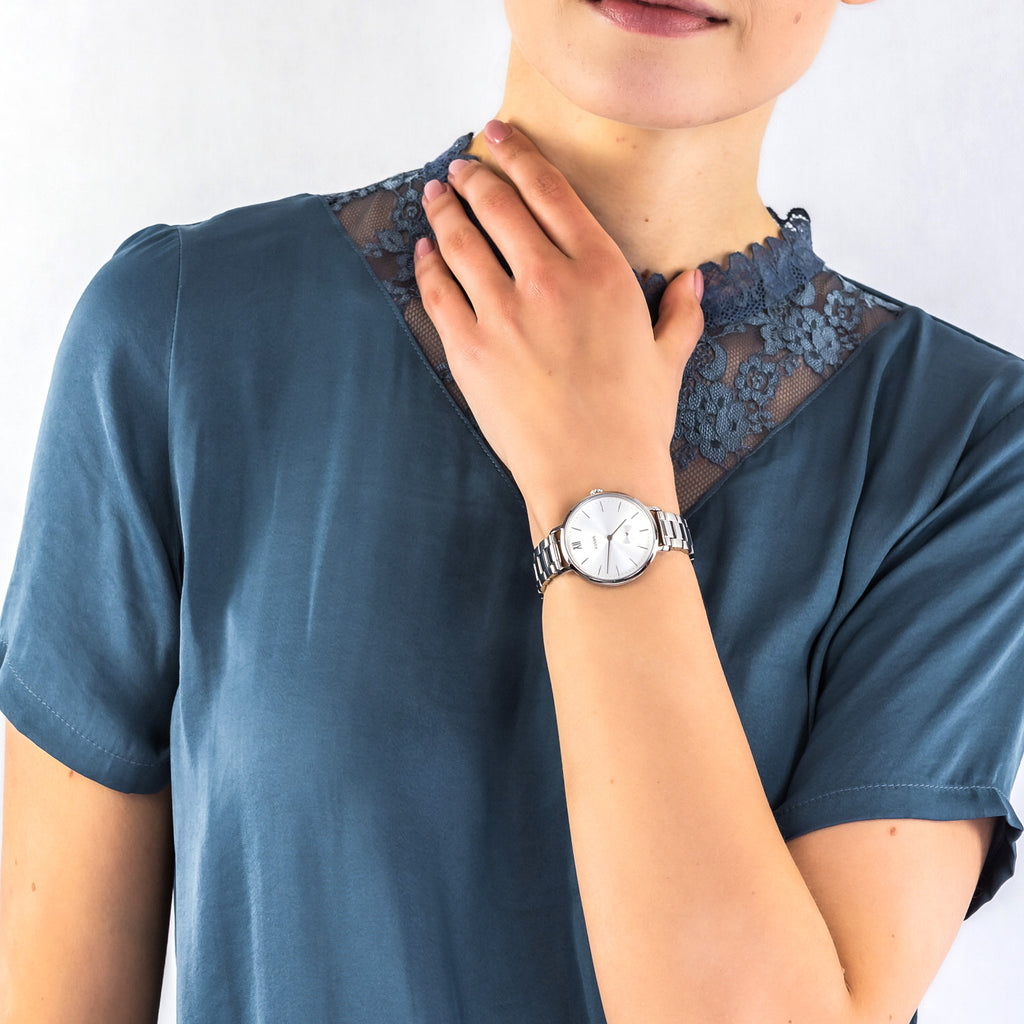 FOSSIL ES4666 ELEGANT SILVER WOMEN'S WATCH - TIMELESS CHIC WITH GREY DIAL-i-Watch-4