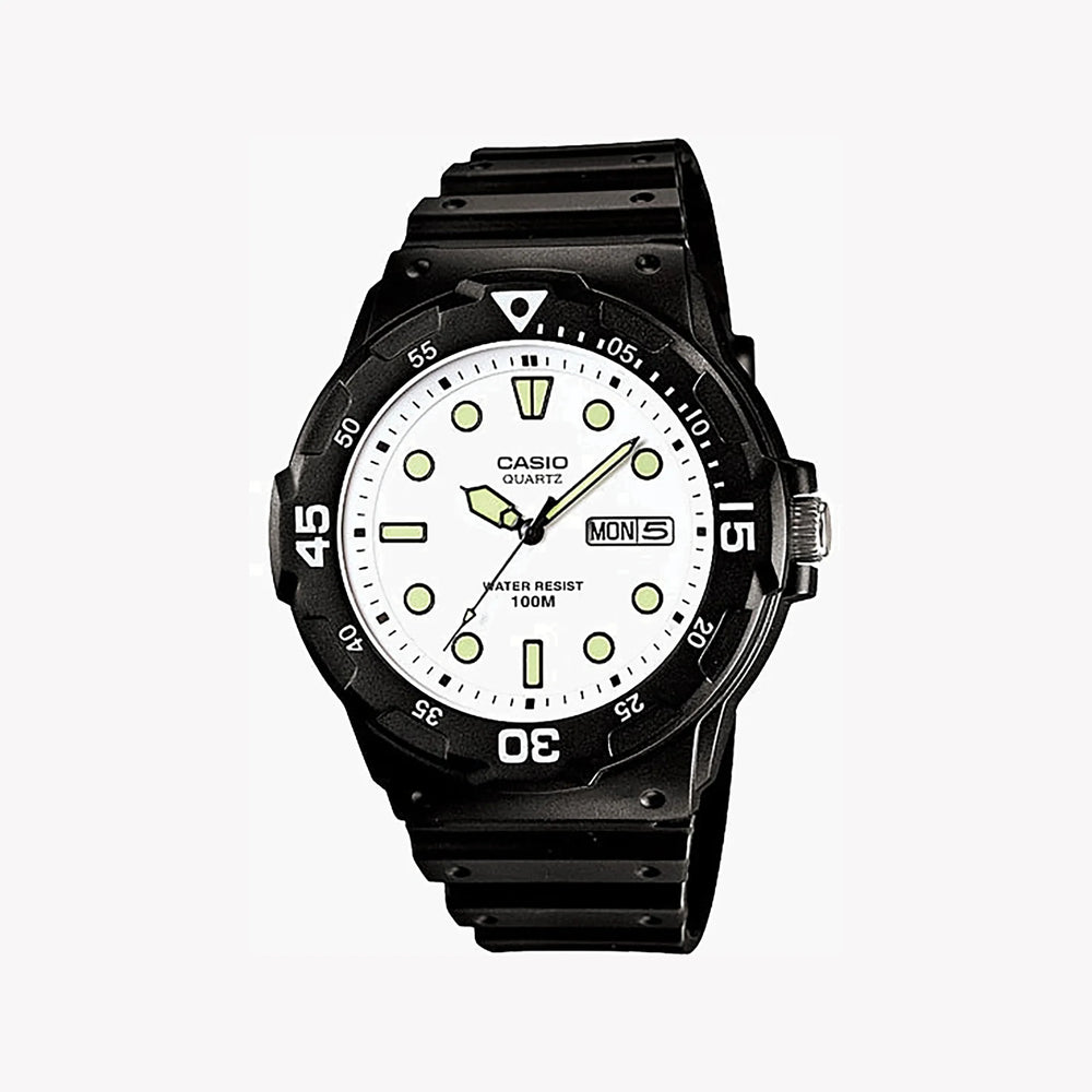 Casio Men's Black Resin Watch, White Dial | Mrw-200h-7evdf by i-watch