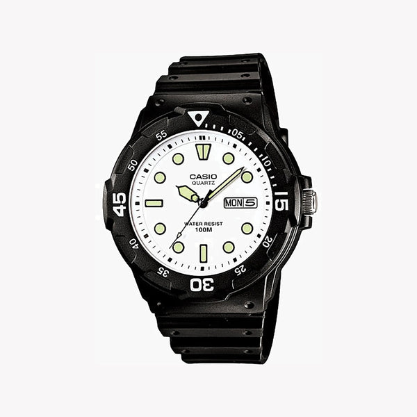 Casio Men's Black Resin Watch, White Dial | Mrw-200h-7evdf by i-watch