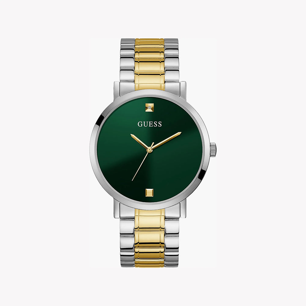 Guess Watches Men's Silver/Gold, Dark Green Dial | Gw0010g2 by i-watch