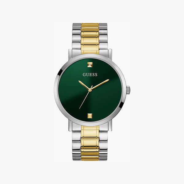 Guess Watches Men's Silver/Gold, Dark Green Dial | Gw0010g2 by i-watch