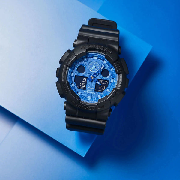 G-Shock Men's Black Resin Watch, Digital Dial | Ga-100bp-1adr by i-watch