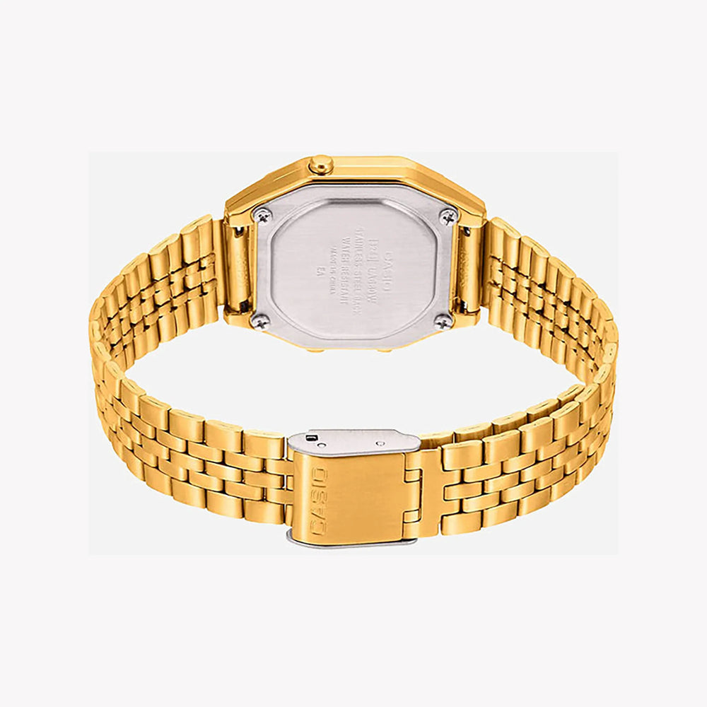 Casio Unisex Gold Resin Watch, Stainless Steel Band | La680wga-4cdf by i-watch