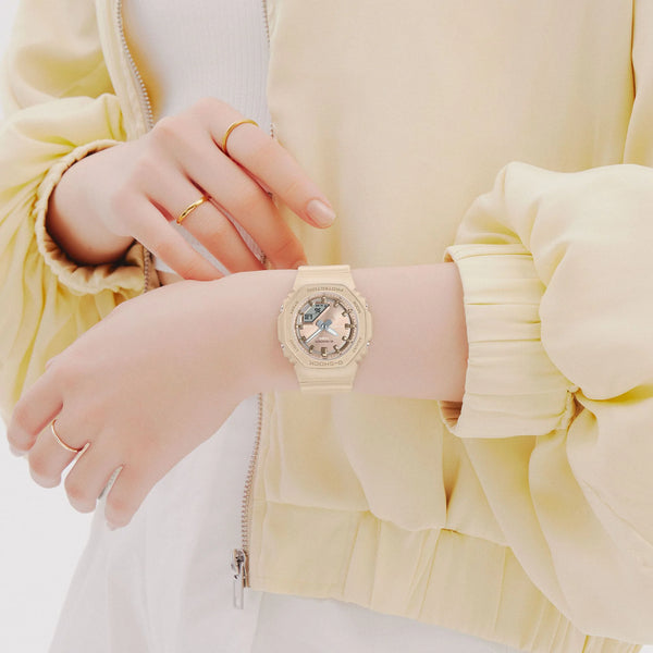 Casio Women's Beige Bio-Plastic Watch, Shock Resistant | Gma-P2100st-9aer by i-watch