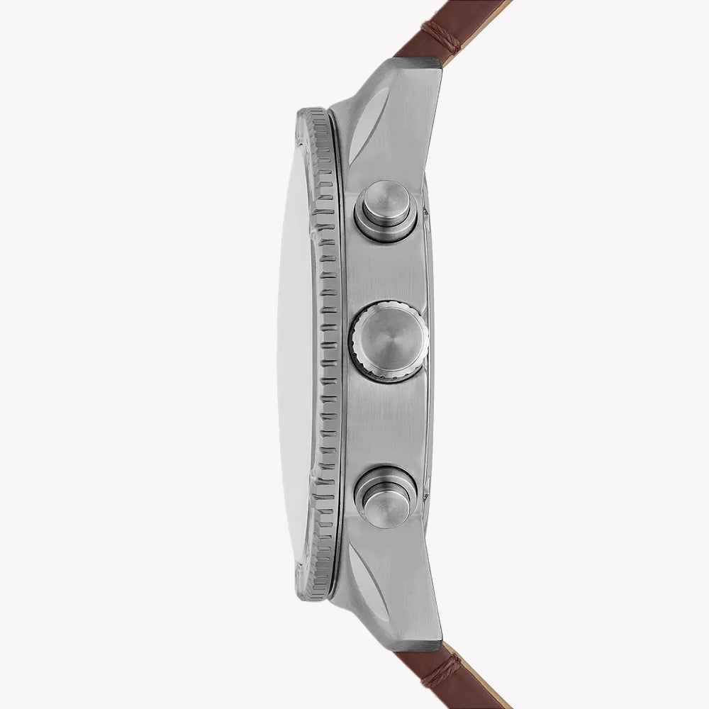 Fossil BQ2801 Men's Watch - Timeless Elegance with Green Dial & Brown Leather Strap-i-Watch-2