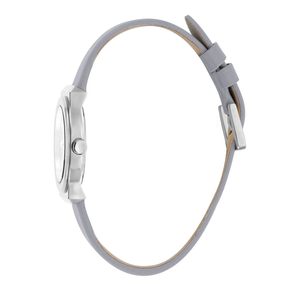 Esprit Women's Watch With Silver Stainless Steel Case And Gray Leather Band by i-watch