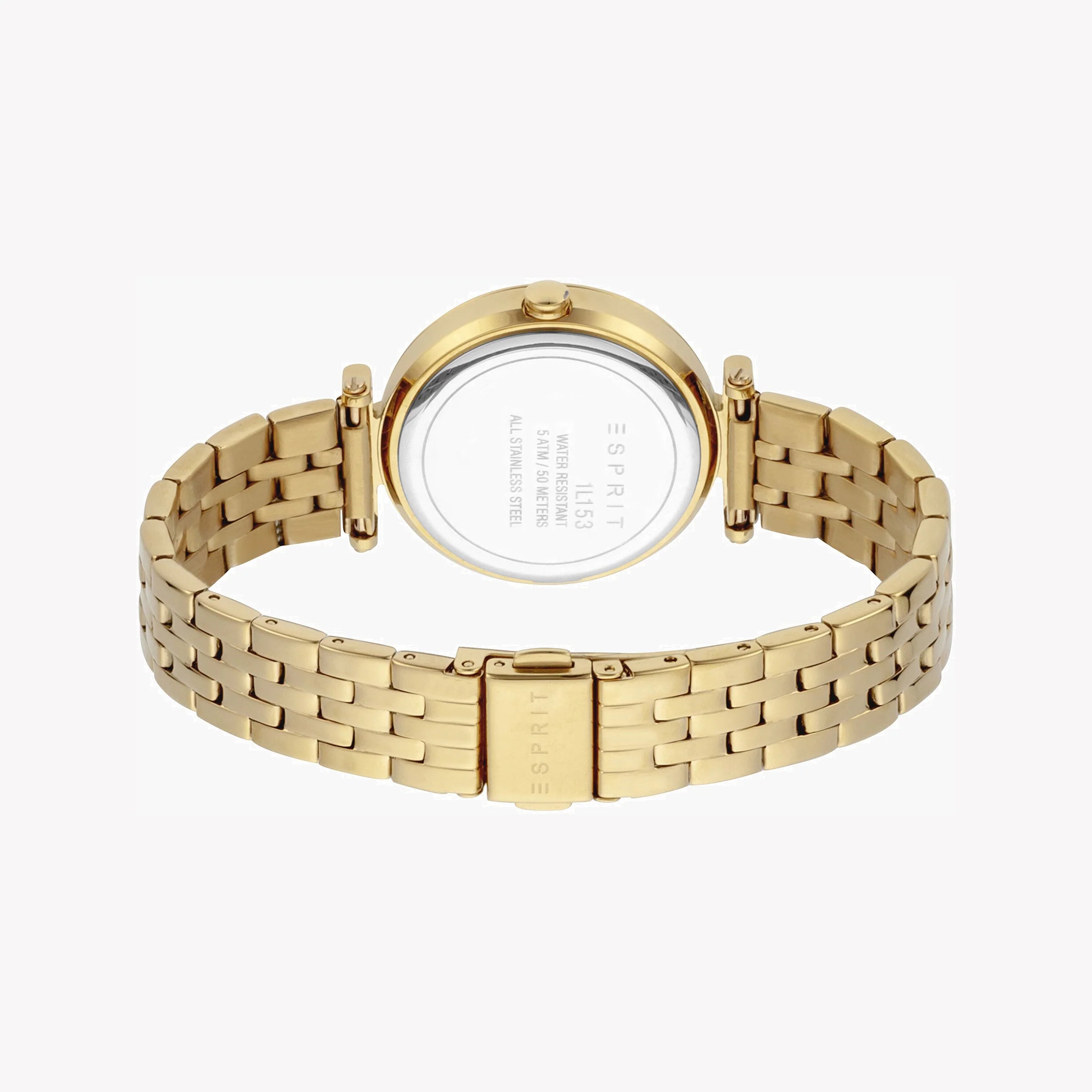 ESPRIT Women's Watch with Gold Stainless Steel Case and Gold Stainless Steel Band