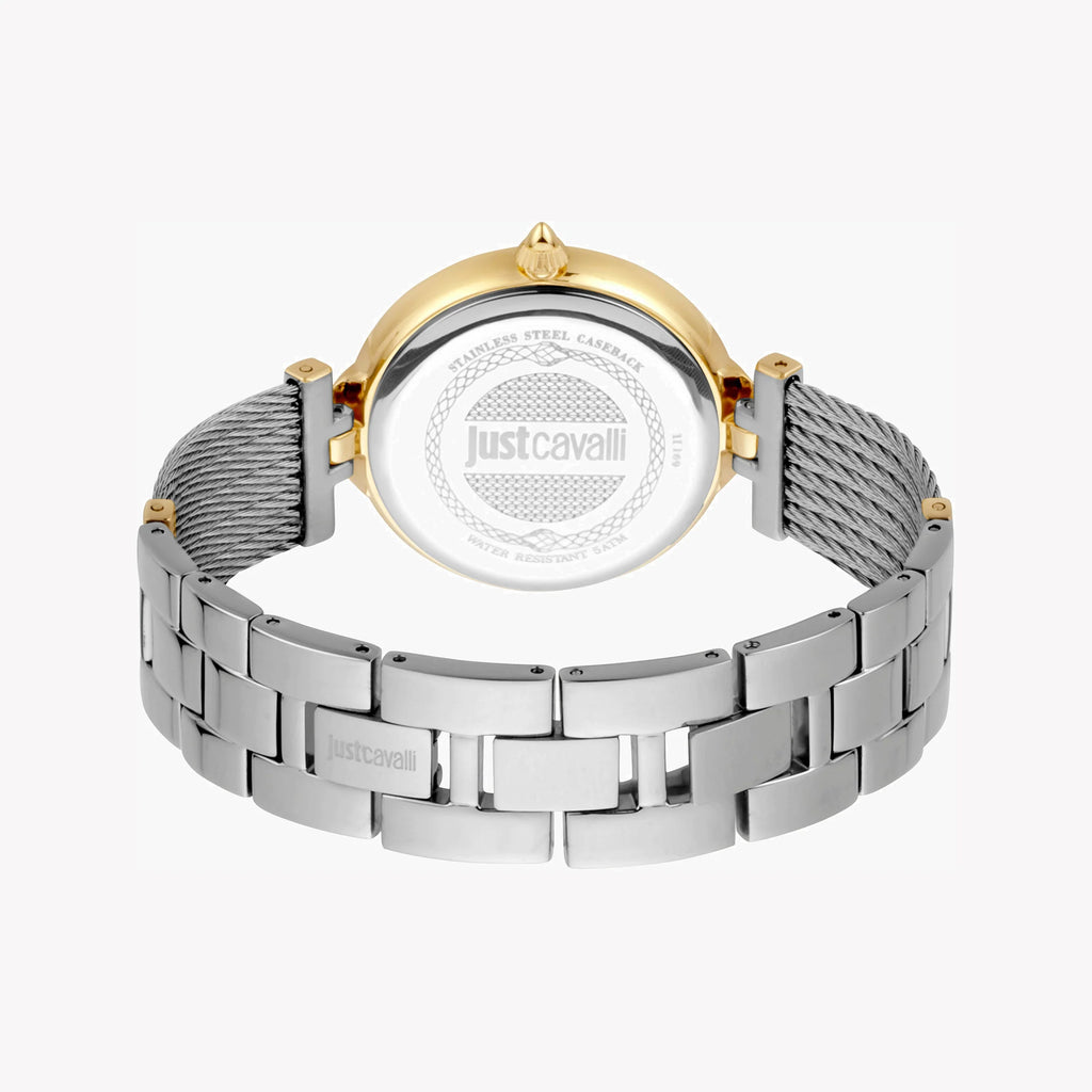 JUST CAVALLI Women's Watch with Gold Stainless Steel Case and Silver & Gold Stainless Steel Band-i-Watch-3