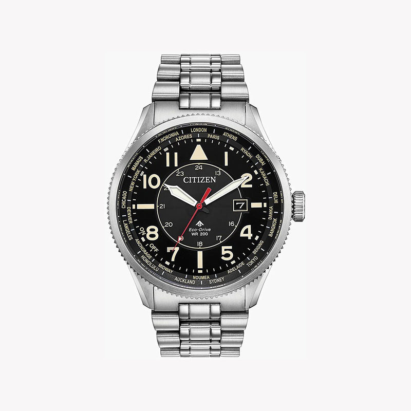Citizen Eco-Drive Bx1010-53e - Modern Masterpiece Men's Watch With Silver Stainless Steel & Black Dial by i-watch