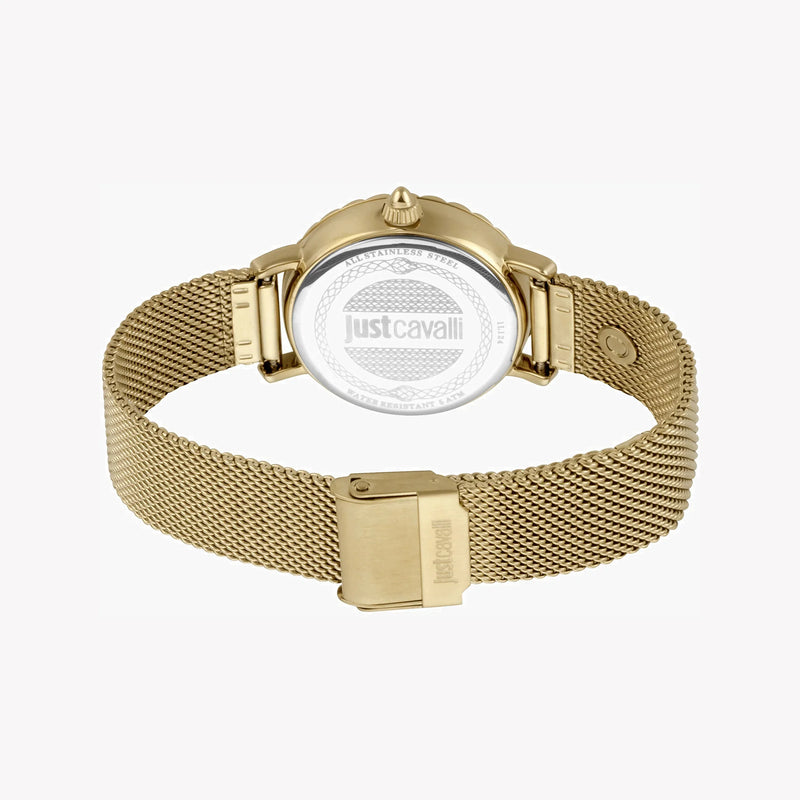 Just Cavalli Women's Gold Stainless Steel Watch, White Dial | Jc1l124m0075 by i-watch
