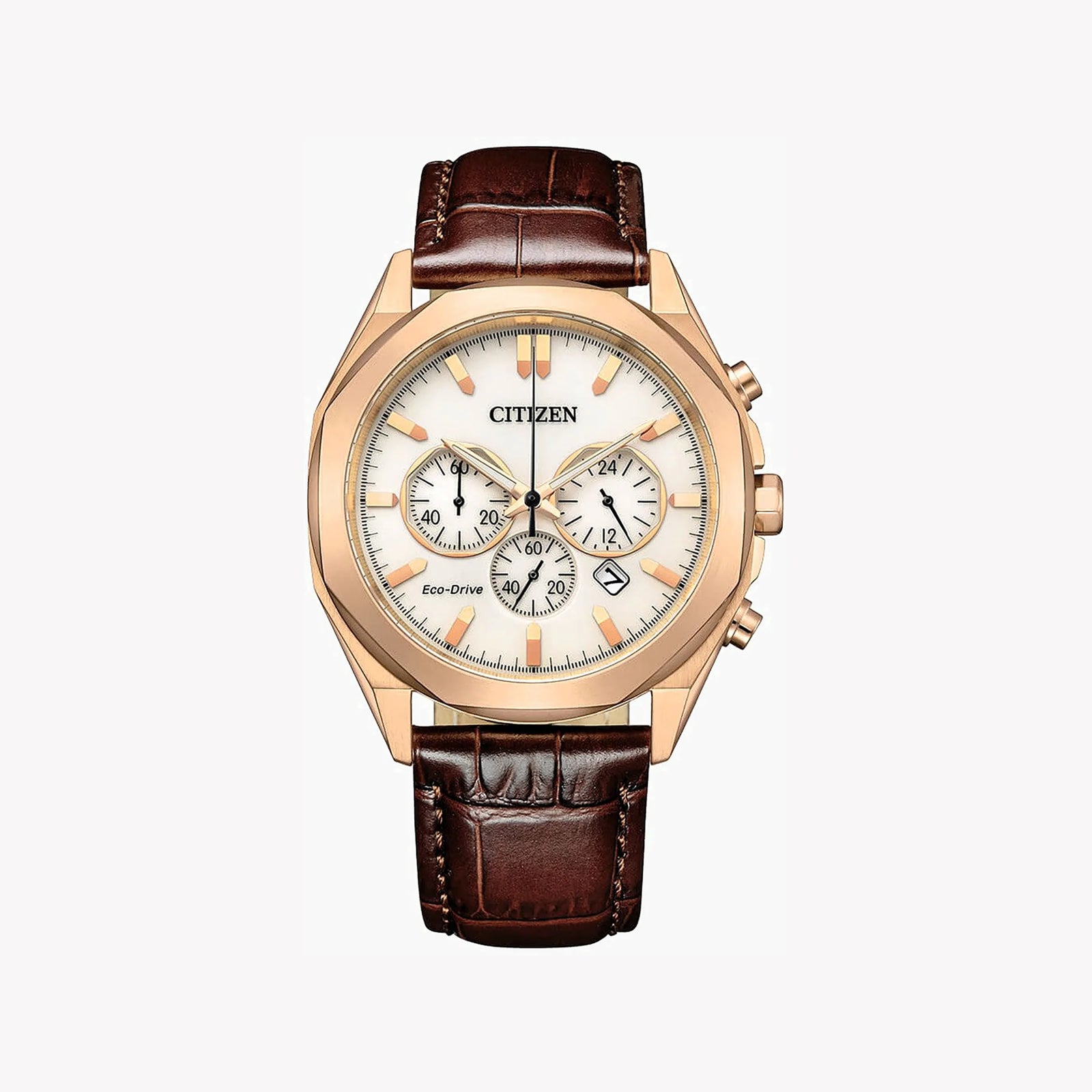 Citizen Men's Gold Stainless Steel, Brown Leather | Ca4593-15a by i-watch