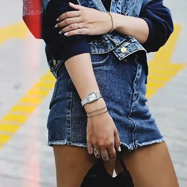 CASIO Women's Watch with Silver Chrome Plated Case and Silver Stainless Steel Band-i-Watch-5