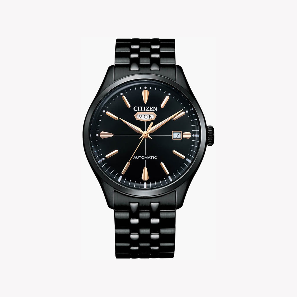 CITIZEN NH8395-77E BLACK STEEL AUTOMATIC - POWERFUL ELEGANCE FOR MEN'S STYLE