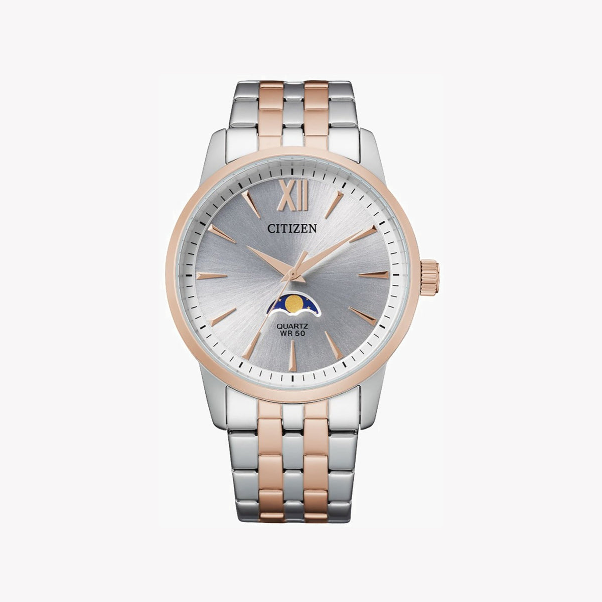 CITIZEN AK5006-58A ELEGANT TIMEKEEPER - MEN'S STAINLESS STEEL WATCH WITH MOONPHASE FUNCTION