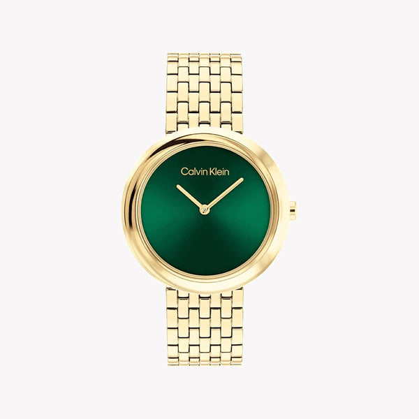 Ck Calvin Klein Women's Gold Watch, Green Dial | Ck1l123m0045 by i-watch