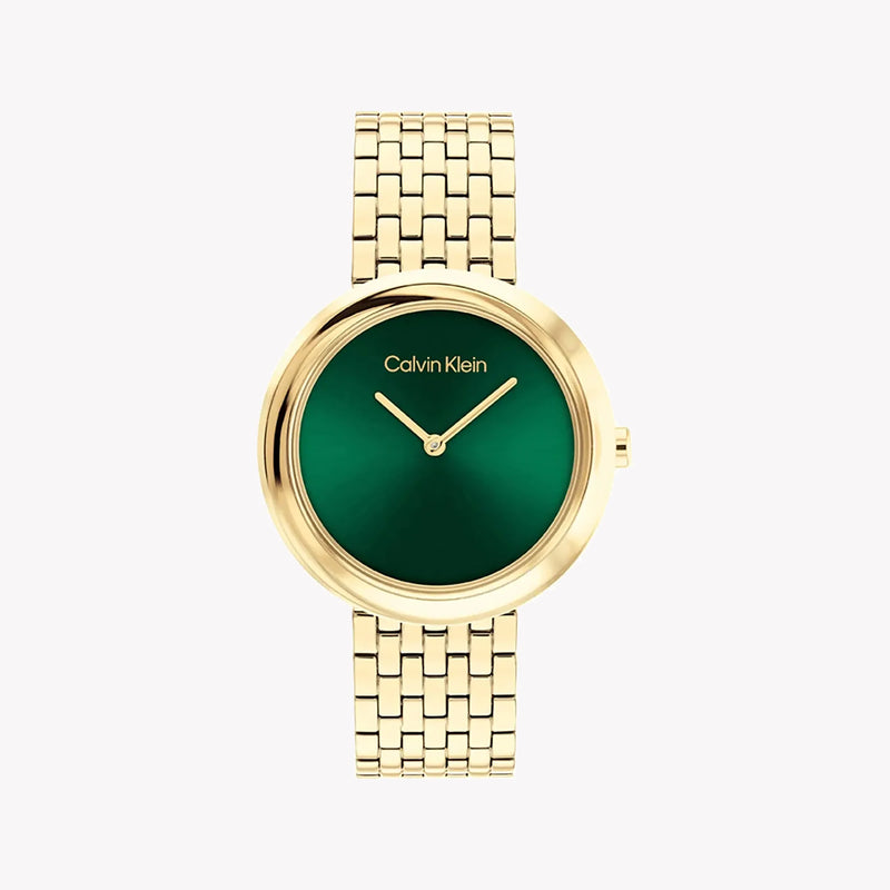 Ck Calvin Klein Women's Gold Watch, Green Dial | Ck1l123m0045 by i-watch