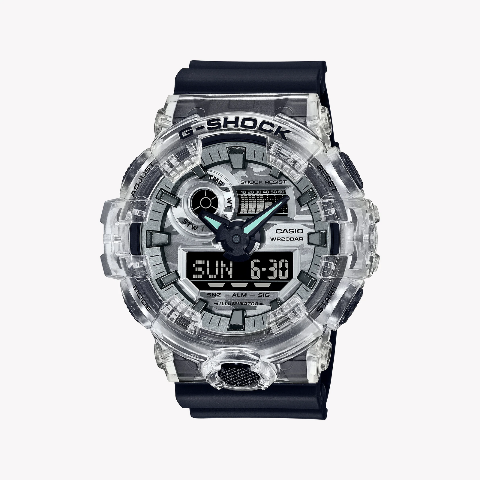 G-Shock Men's Silver & Black Resin Watch | Ga-700skc-1adr by i-watch