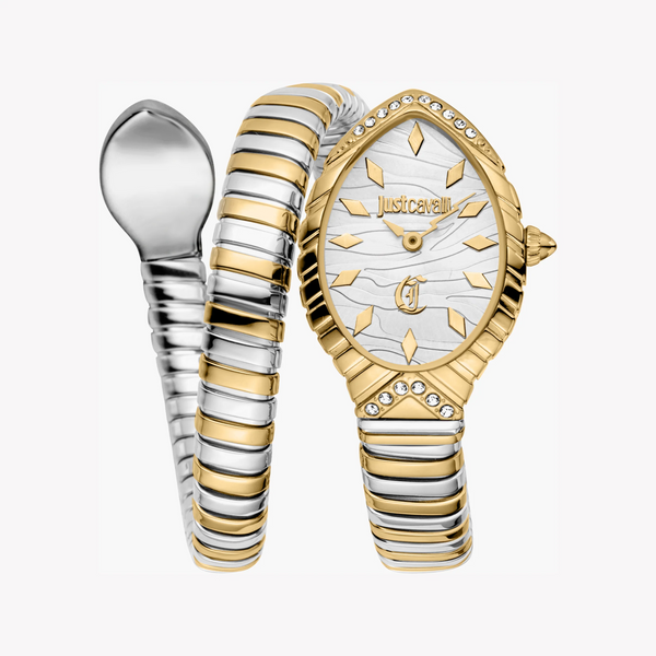 Just Cavalli Women's Two-Tone Watch, Silver Dial | Jc1l322m0055 by i-watch