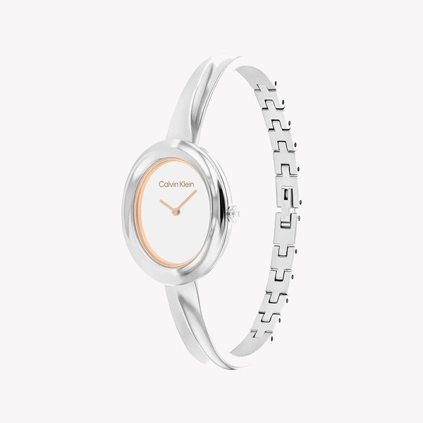 Ck Calvin Klein Women's Silver Stainless Steel Watch | 25100055 by i-watch