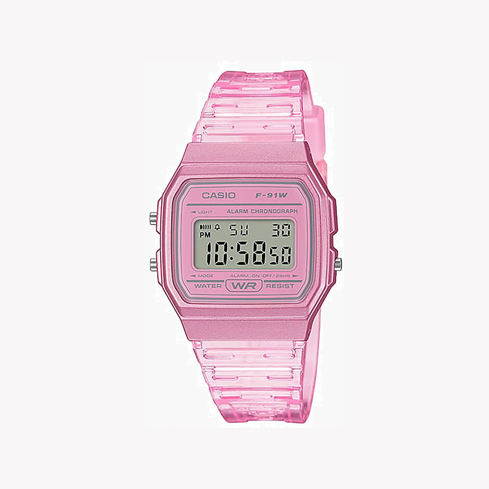 Casio F-91ws-4 Pink Digital Watch, Resin Band | F-91ws-4 by i-watch