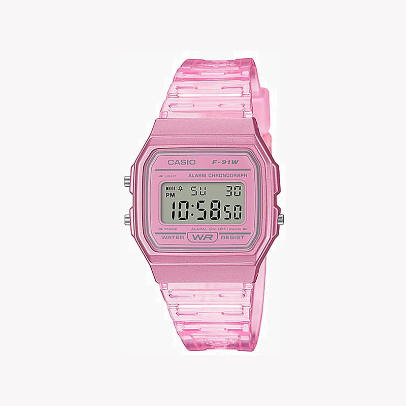 Casio F-91ws-4 Pink Digital Watch, Resin Band | F-91ws-4 by i-watch