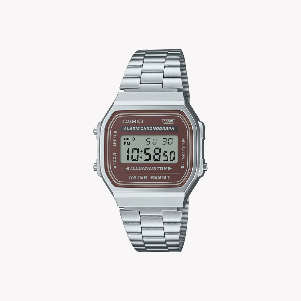 Casio Unisex Silver Stainless Steel Watch, Digital Dial | A168wa-5ay by i-watch