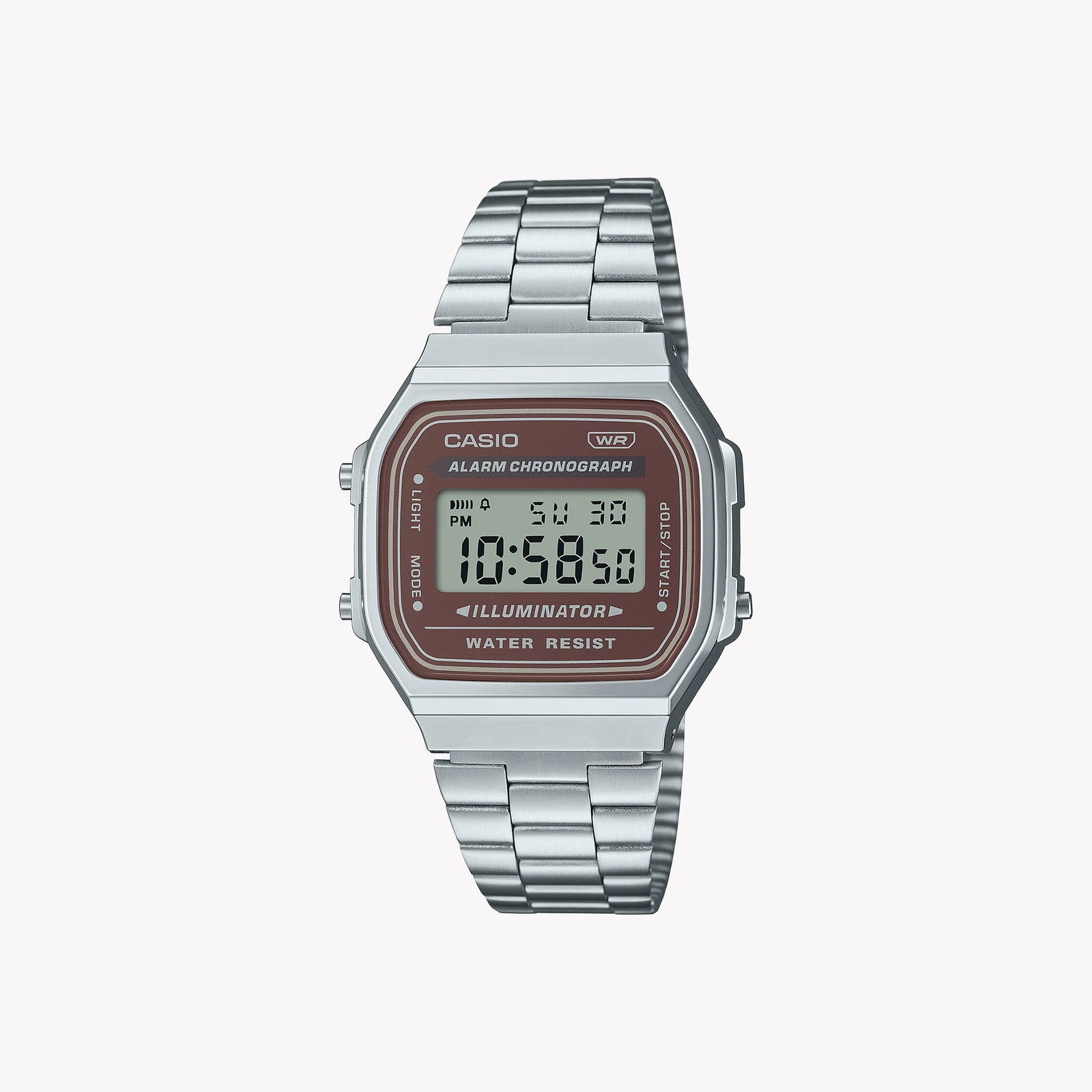 Casio Unisex Silver Stainless Steel Watch, Digital Dial | A168wa-5ay by i-watch