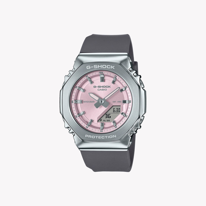 G-Shock Women's Pink Dial Watch, Stainless Steel | Gm-S2110-4aer by i-watch