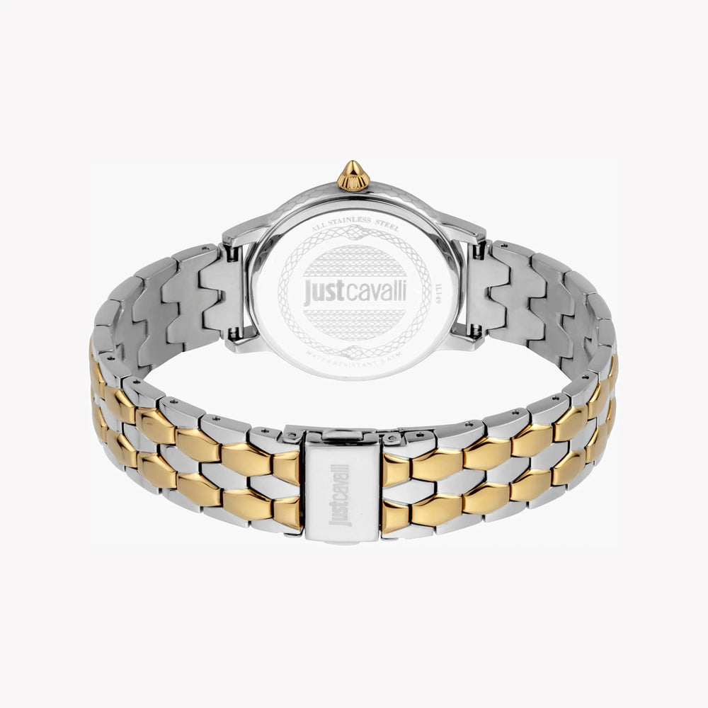 Just Cavalli Women's Silver & Gold Watch, White Dial | Jc1l149m0075 by i-watch