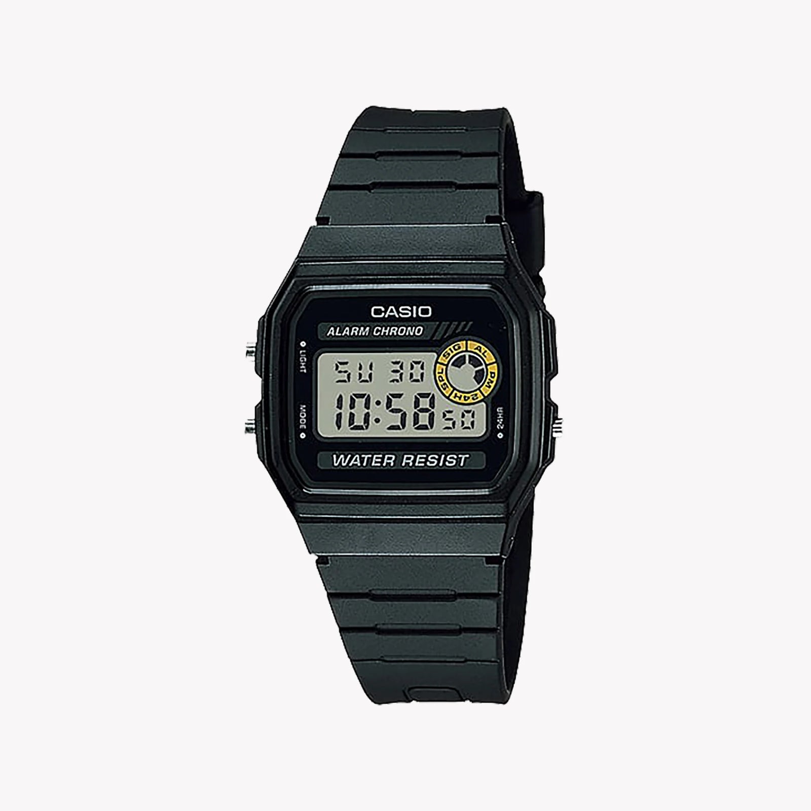 Chic Versatility Unisex Resin Watch, Black | F-94wa-8dg by i-watch