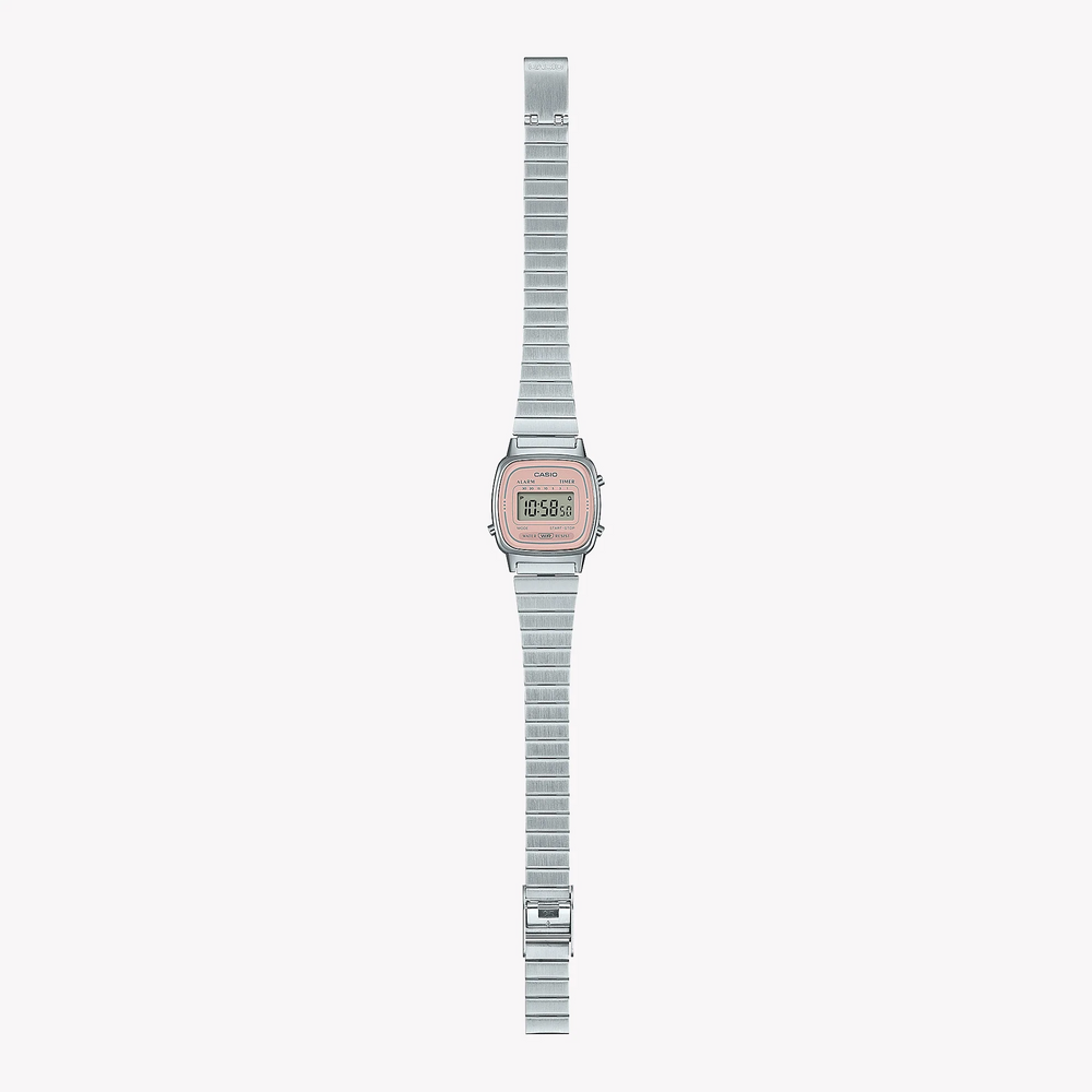 Casio Women's Silver & Pink Digital Watch, Resin & Metal | La670wea-4a2ef by i-watch