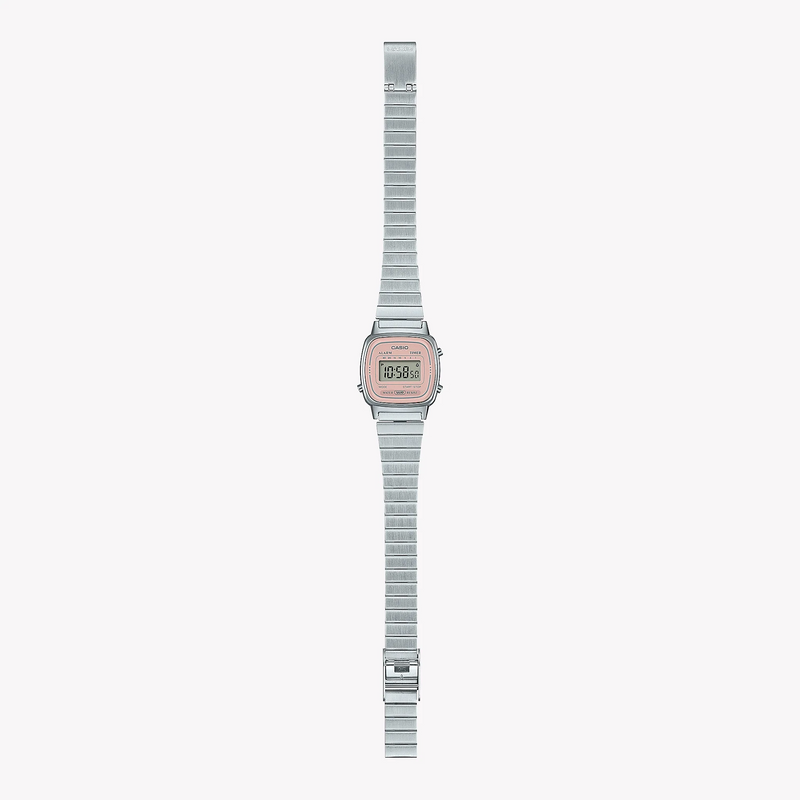 Casio Women's Silver & Pink Digital Watch, Resin & Metal | La670wea-4a2ef by i-watch