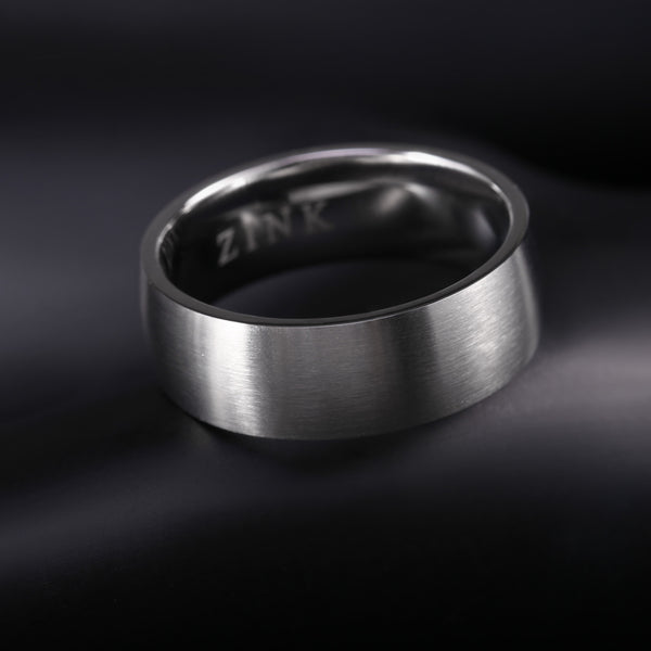 Zink Men's Silver Stainless Steel Ring | Zjrg001sp