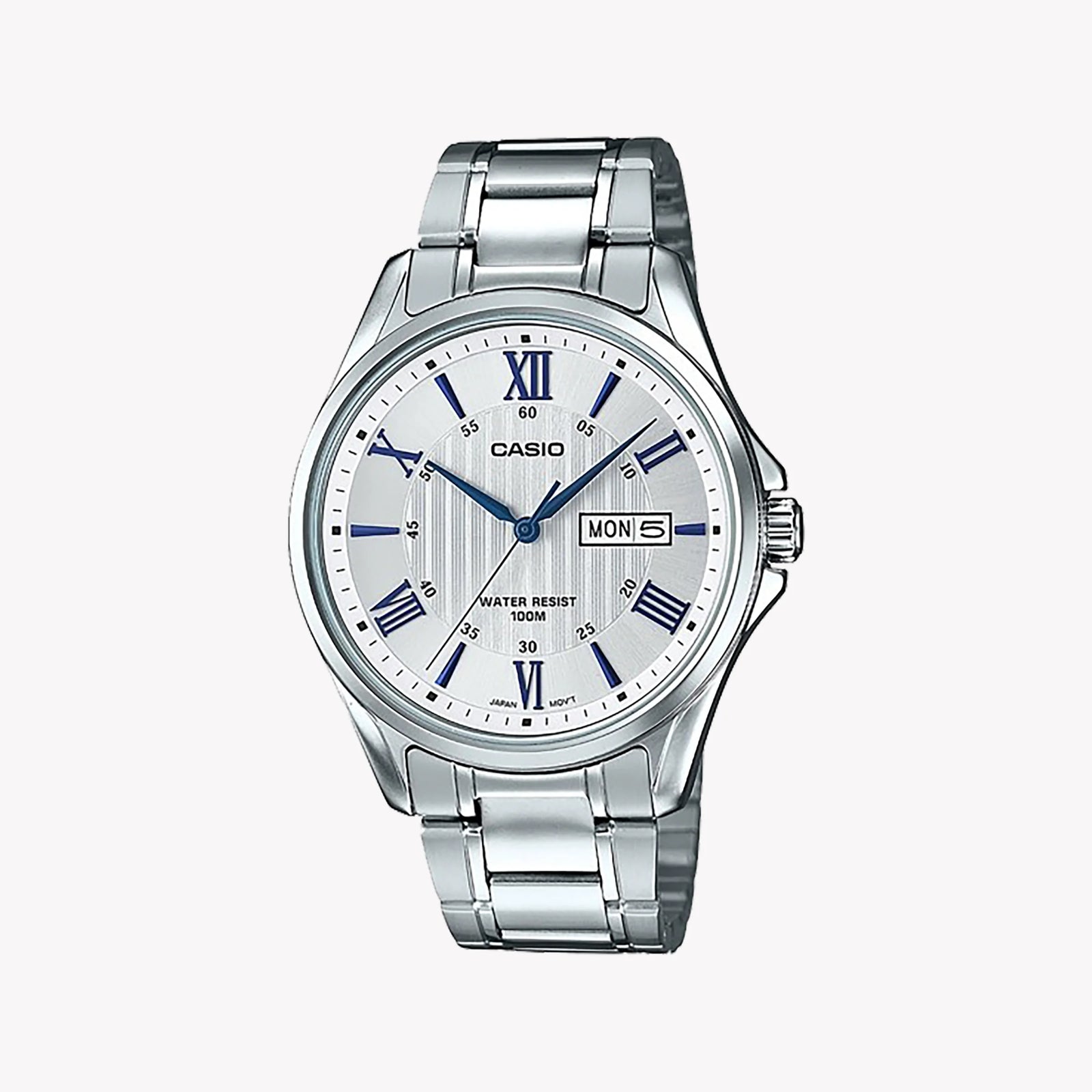 Casio Men's Silver Stainless Steel Watch, Elegant Design | Mtp-1302d-7a2vdf by i-watch