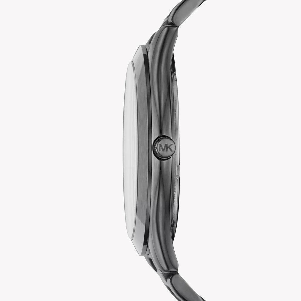 MICHAEL KORS MK1044 - BOLD SOPHISTICATION MEN'S WATCH WITH GREY STAINLESS STEEL AND BLACK DIAL-i-Watch-2