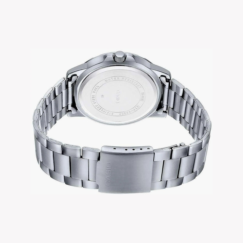 Casio Men's Silver Watch, Black Dial | Mtp-Vd300d-1e by i-watch