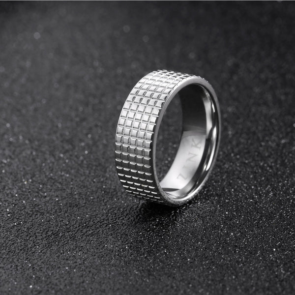 Zink Men's Silver Stainless Steel Ring | Zjrg014ssp