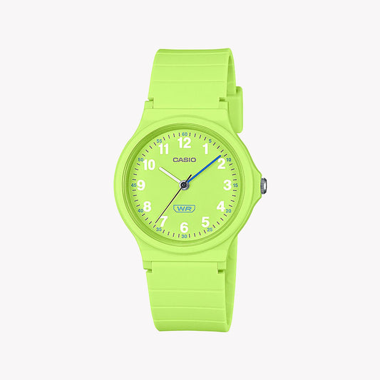 Montre Casio Timeless Collection Pop - Bracelet en résine bio - Vert LQ-24B-3BEF