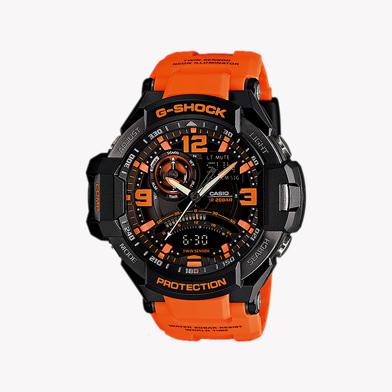 Casio G-Shock Ga-1000-4a Adventure Seeker - Men's Rugged Timepiece With Orange Accents by i-watch
