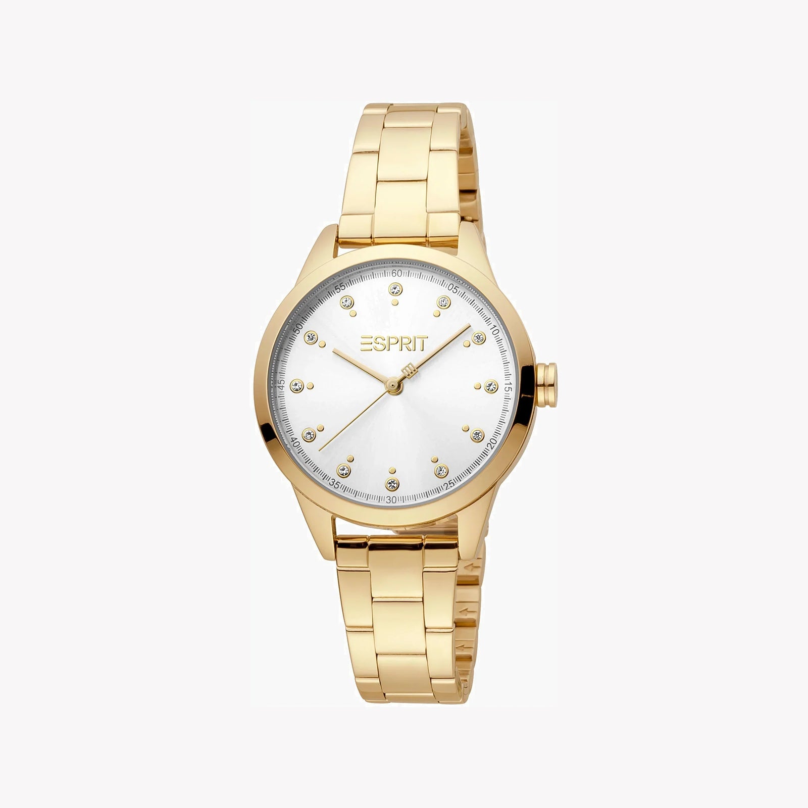 Esprit Women's Gold Stainless Steel Watch, Silver Dial | Es1l006m0035 by i-watch